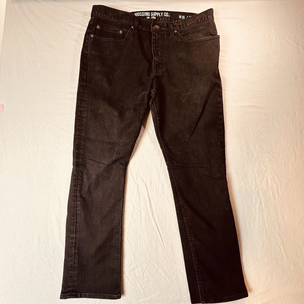 Mossimo Men’s Black Jeans Size 36x30 Stretchy Flexible Very Comfortable